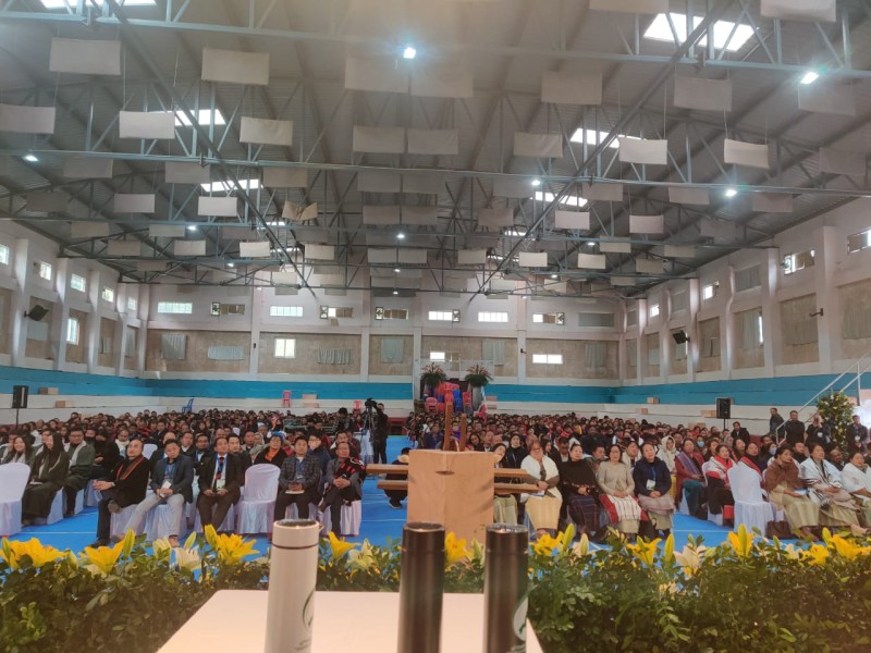 Participants of CAN Convention side the Bishop Abraham Memorial Indoor Stadium