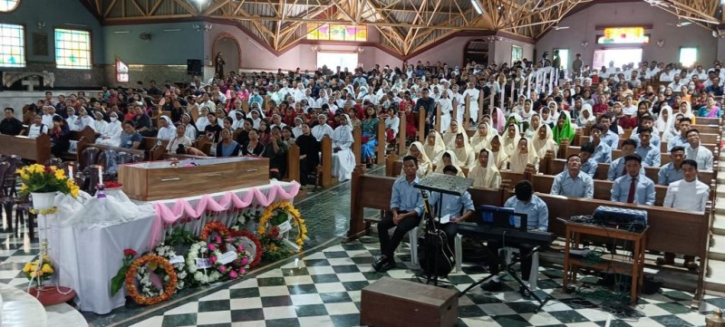 Requiem Mass in honour of late Rev. Fr. Albert Khartu at the St. Joseph's Cathedral, Imphal